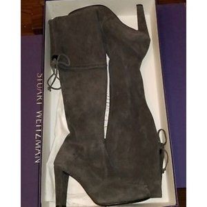 Stuart Weitzman OTK Highland Boot Slate Suede